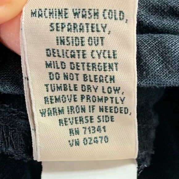 L.L. BEAN Women’s Classic Fit Linen Pants Black Style 294426 - Picture 11 of 15